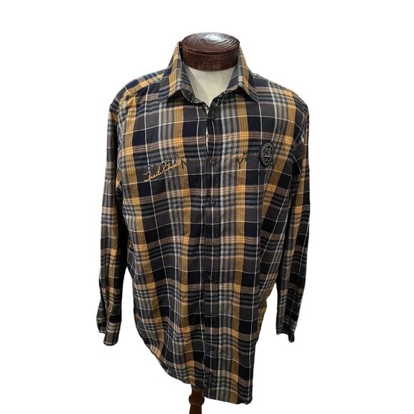 EUC Men's Casa Moda Casual Fit Shirt Size XXL Long Sleeve Plaid Pocket - Picture 13 of 13